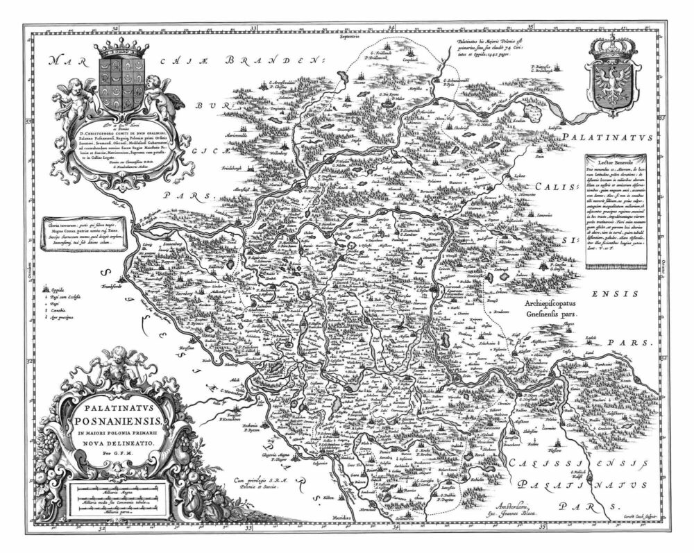 Odnowiona stara mapa wielkopolski